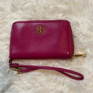 Tory Burch Hot Pink Wristlet Wallet